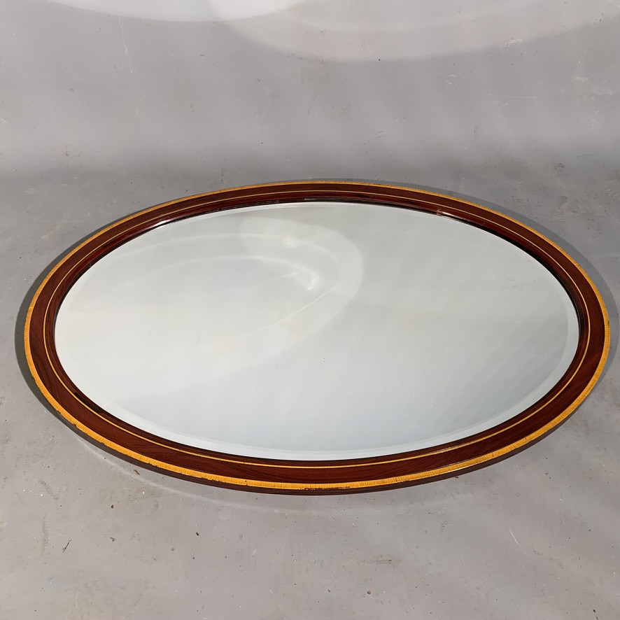 Edwardian Oval Mirror with Bevelled Glass (1 of 1) Edwardian Oval Mirror with Bevelled Glass (1 of 1)