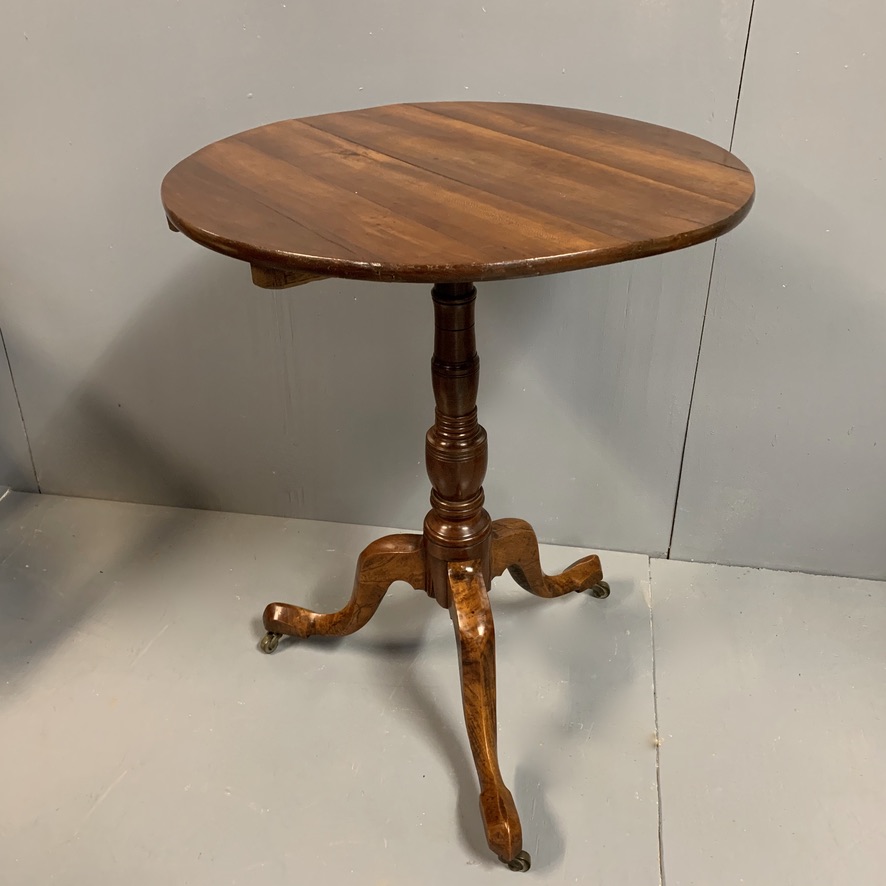 Georgian Fruitwood Tripod Table with Original Castors (1 of 8) Georgian Fruitwood Tripod Table with Original Castors (1 of 8)