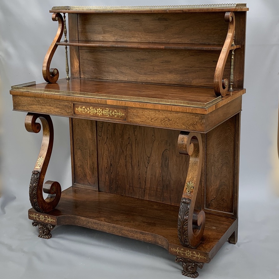 Grand Scale Regency Rosewood & Brass Chiffonier Cabinet (1 of 9) Grand Scale Regency Rosewood & Brass Chiffonier Cabinet (1 of 9)