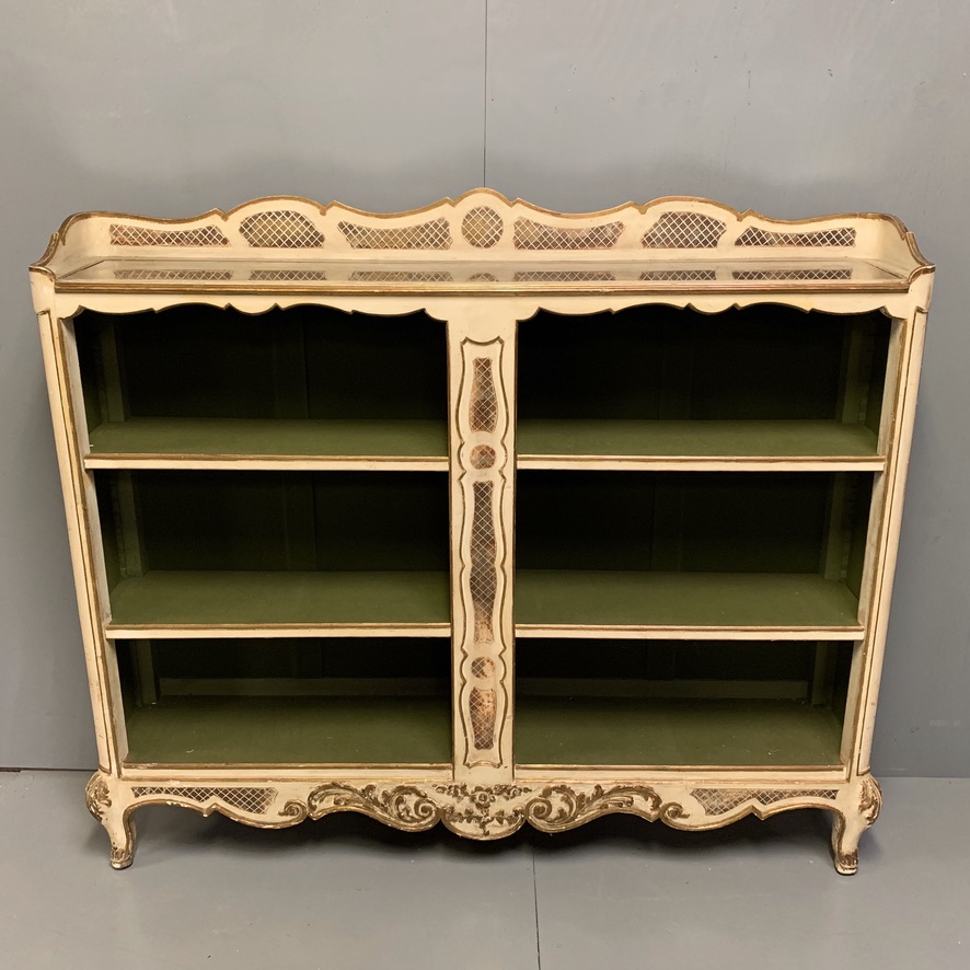 Italian Painted & Gilt Adjustable Open Bookcase c.1890 (1 of 12) Italian Painted & Gilt Adjustable Open Bookcase c.1890 (1 of 12)