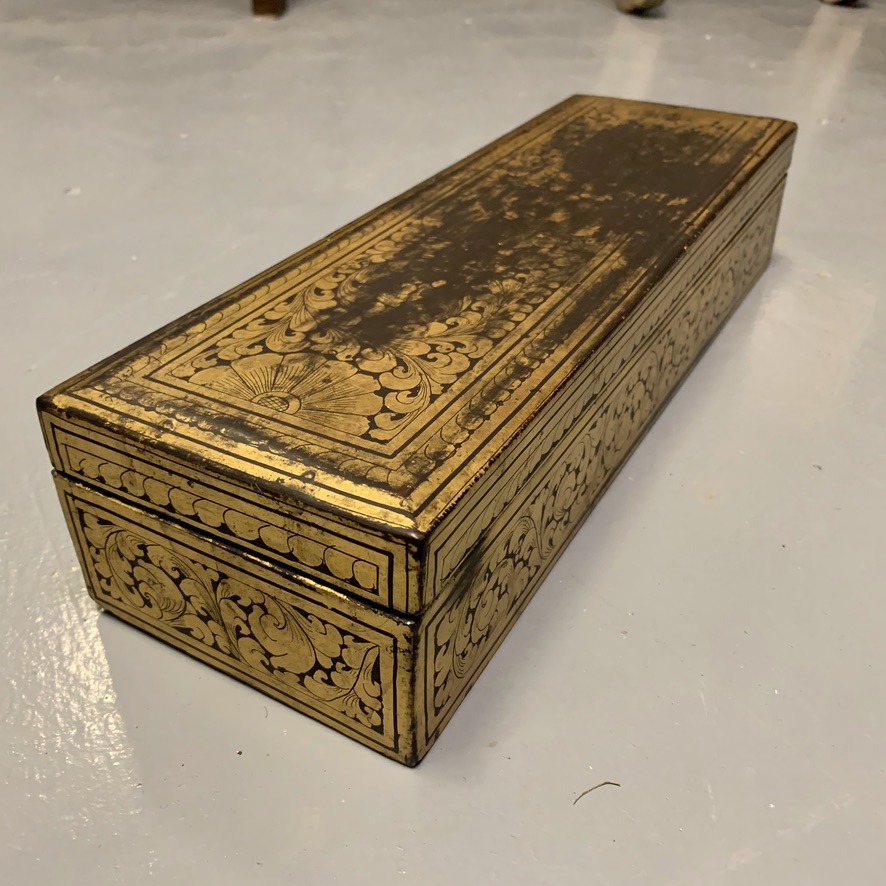 Edwardian Gilt on Black Lacquer Jewellery Box (1 of 6) Edwardian Gilt on Black Lacquer Jewellery Box (1 of 6)