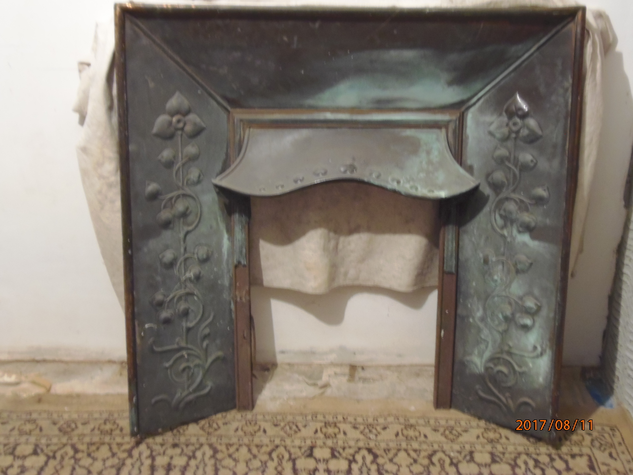 Arts & Crafts Copper Fireplace (1 of 2)