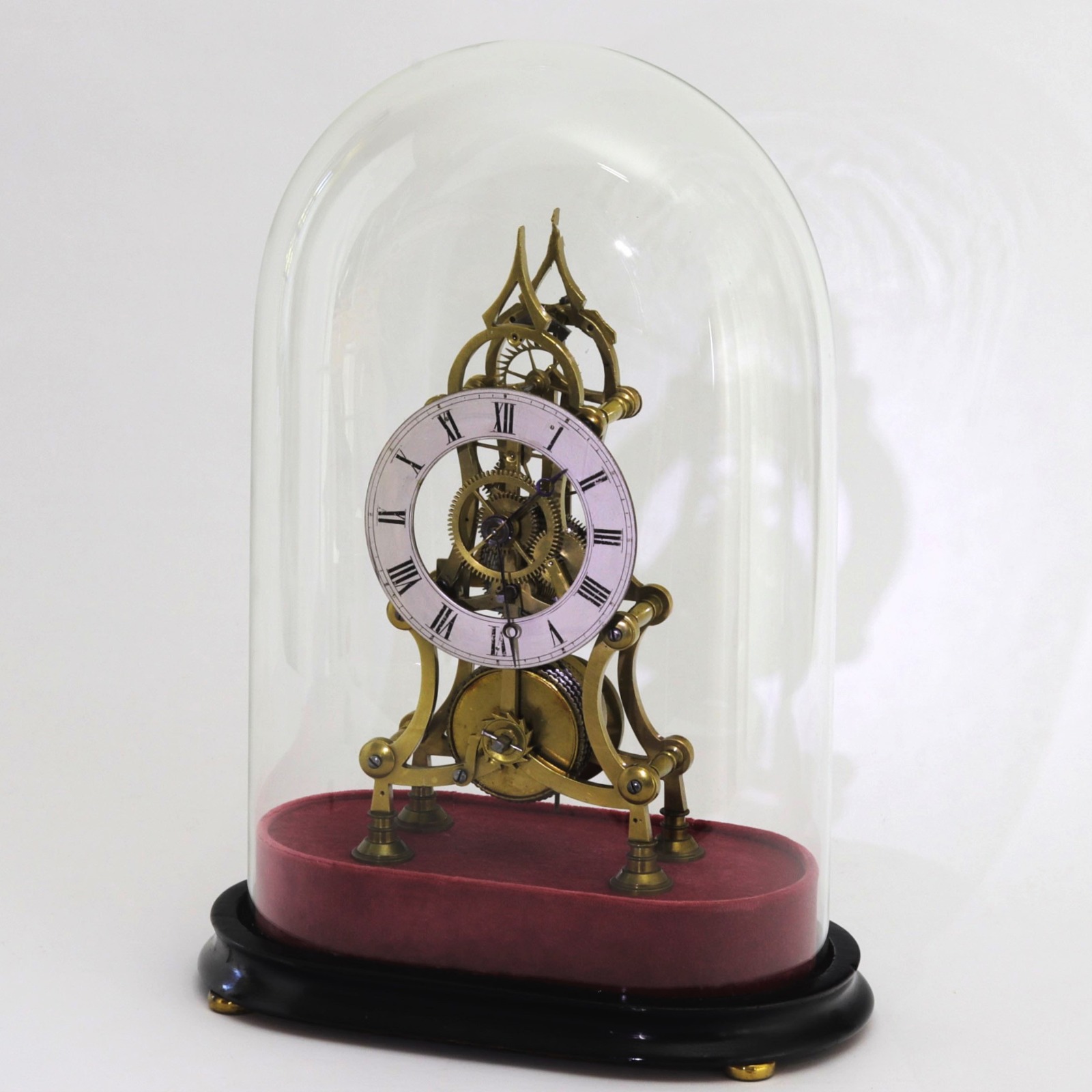 Victorian Skeleton Mantel Clock with Dome C.1870 HS157 / LA110221