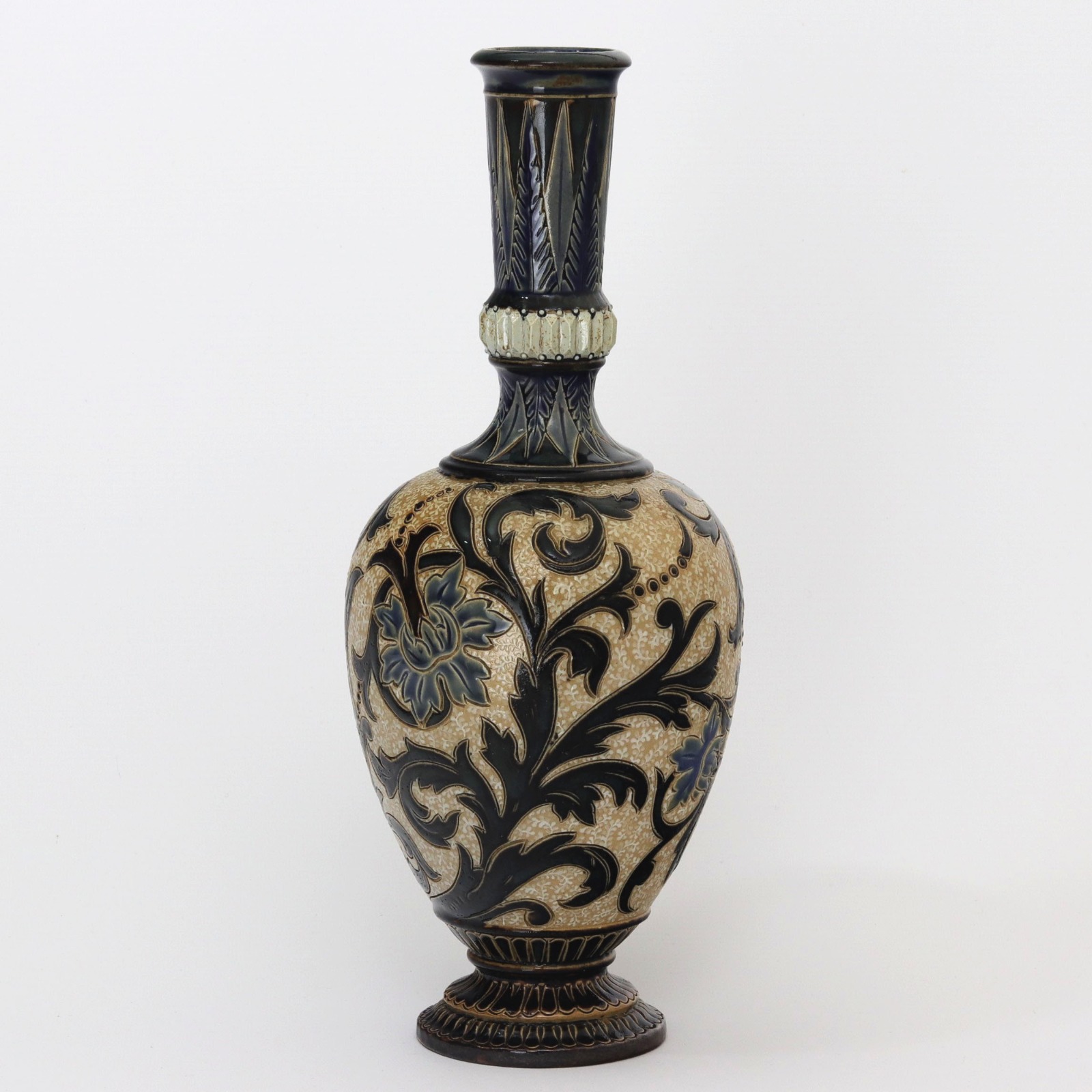 Doulton Lambeth Stoneware Vase by Louise E Edwards 1878 (1 of 10)
