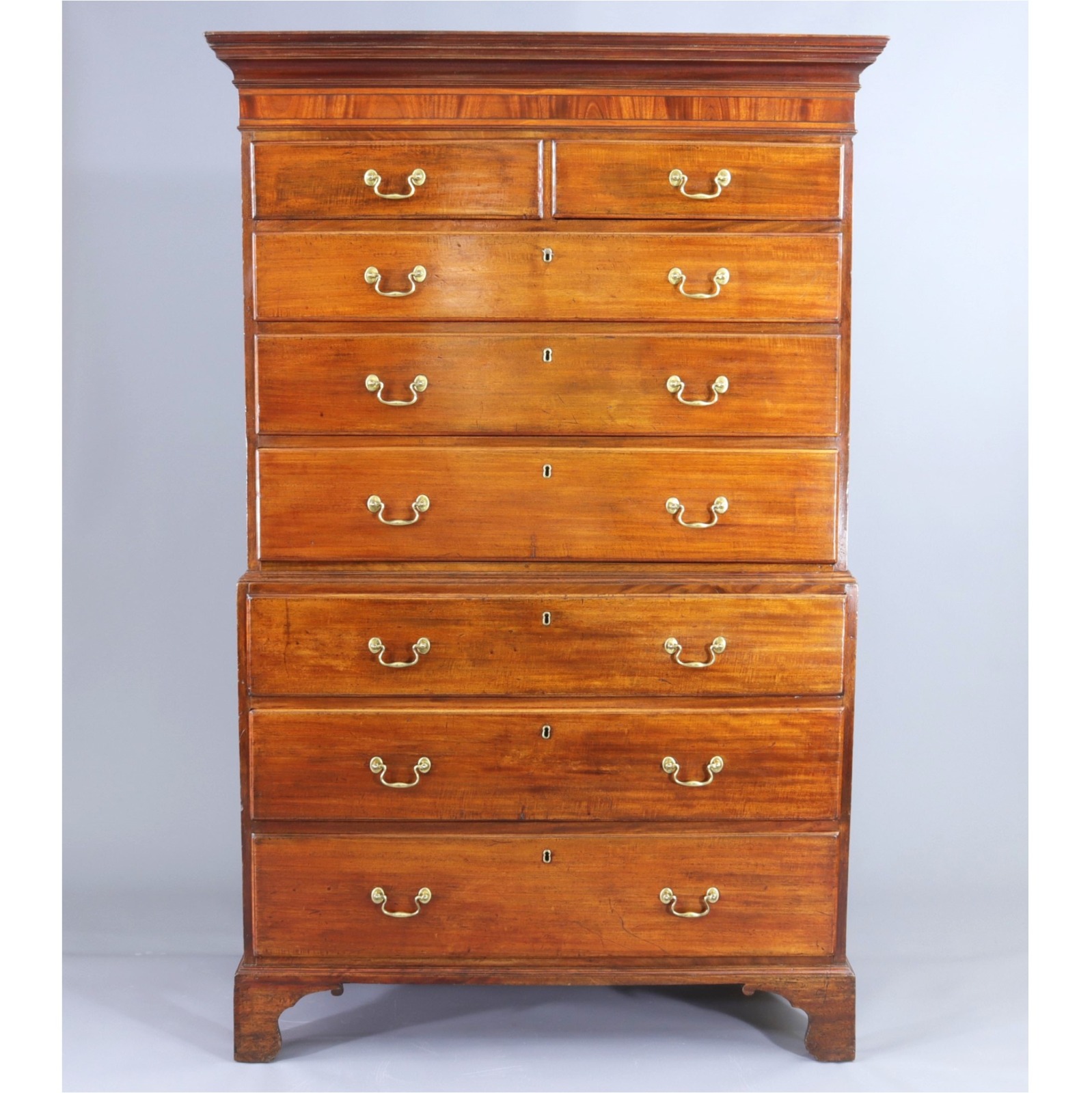 Georgian Solid Mahogany Chest on Chest c.1750 (1 of 8)