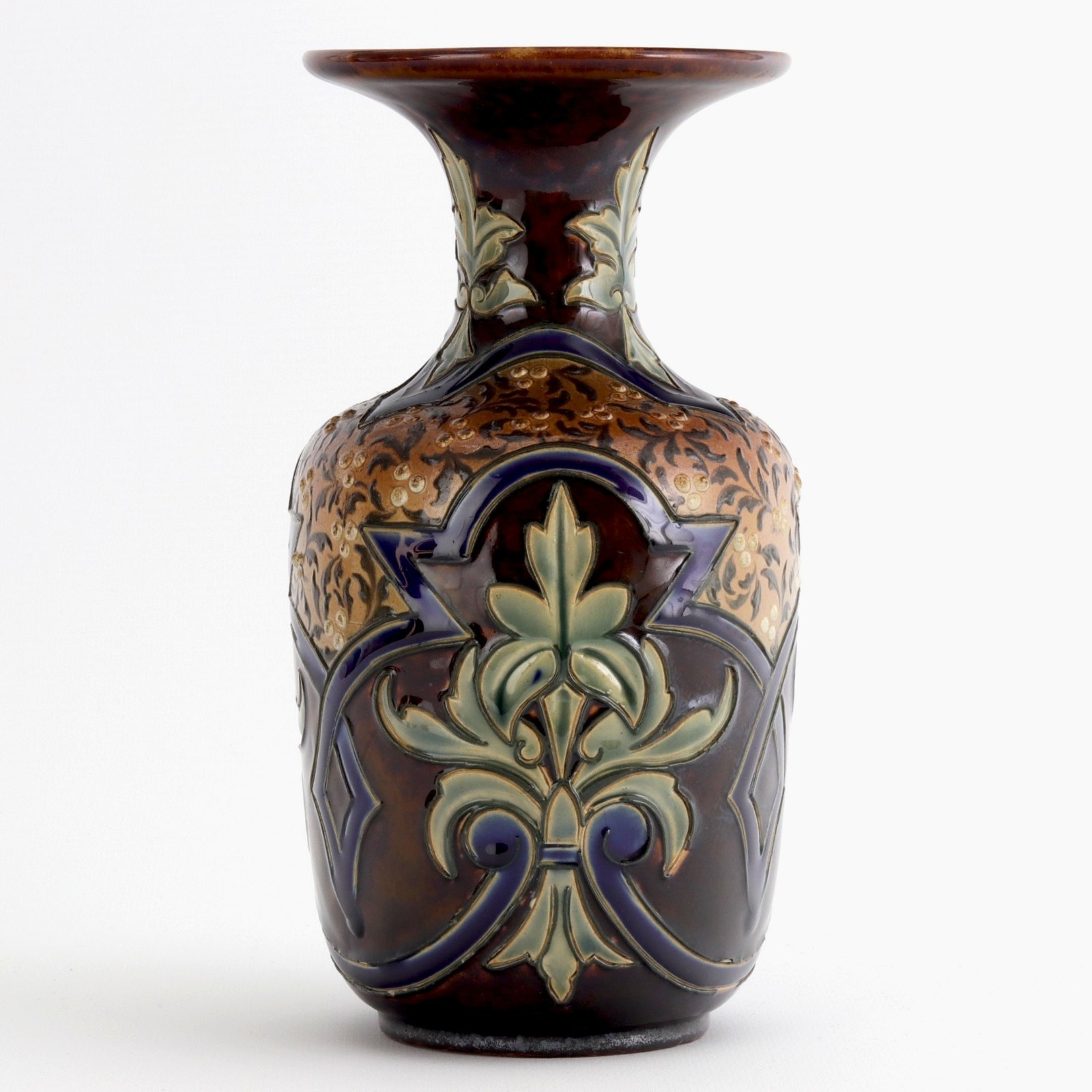 Doulton Lambeth Stoneware Art Nouveau Vase by Eliza Simmance 1884 (1 of 9)