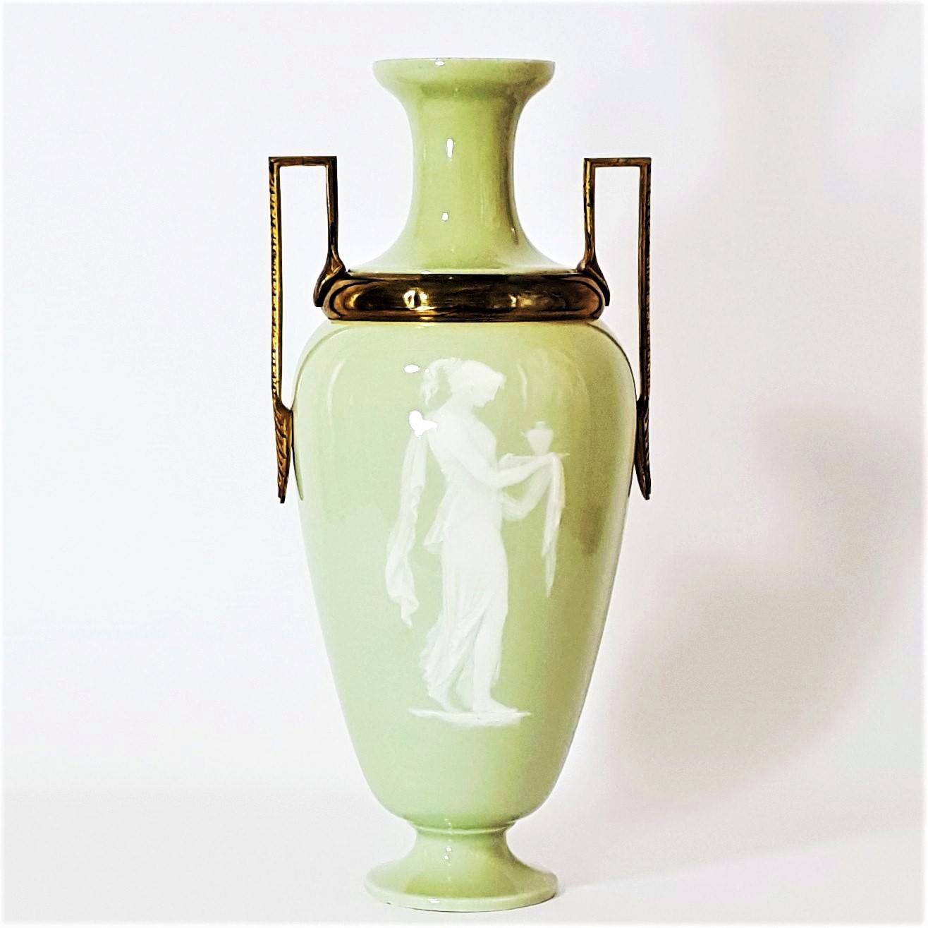French Pate-Sur-Pate Vase with Ormolu Mounts c.1880 (1 of 8)