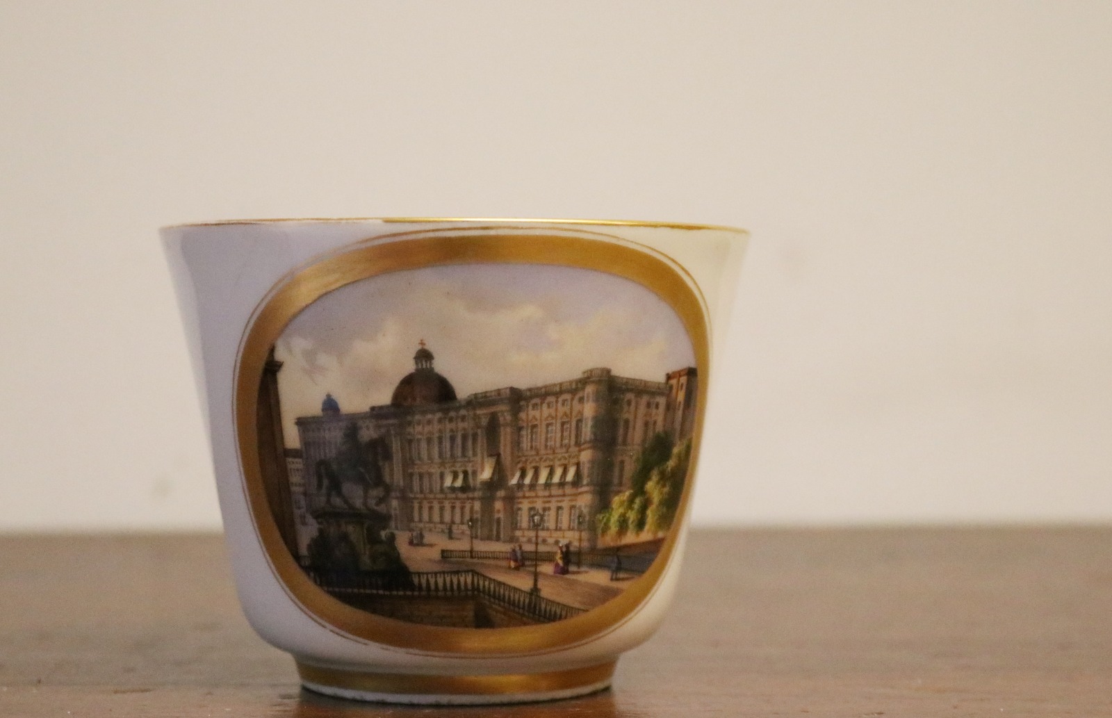 Berlin Porcelain Large Cup Depicting the Palace of Berlin 19th Century (1 of 1)