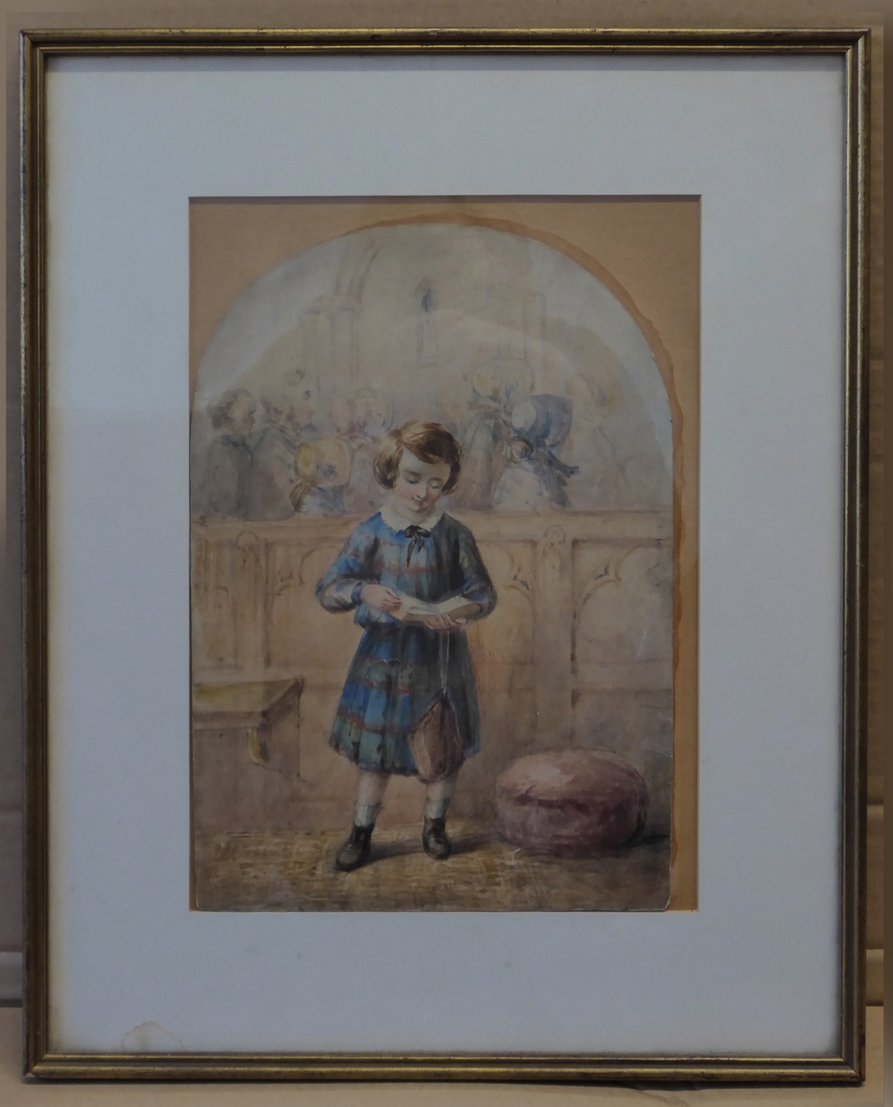 Charming 19th Century Scottish Watercolour Drawing of Highland Boy (1 of 5)