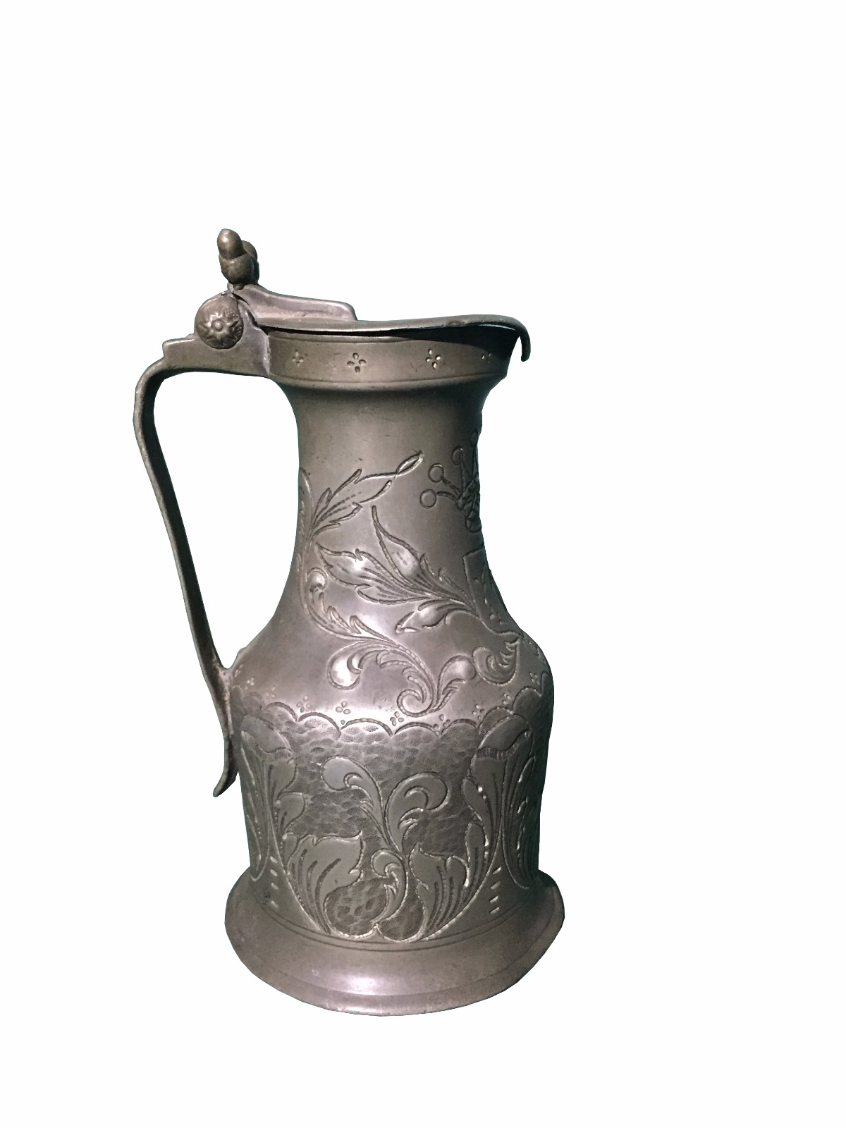 Antique 19th Century French Pewter Flagon (1 of 5)