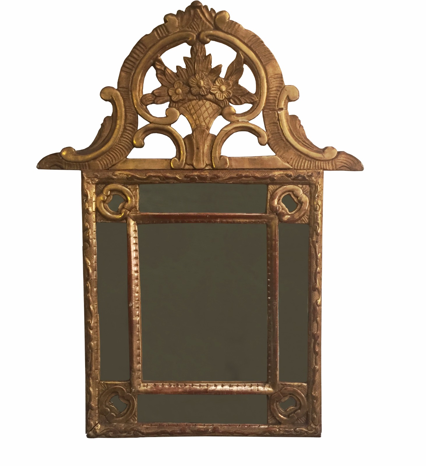 Antique 18th Century French Wood Carved & Gilt Mirror (1 of 3)