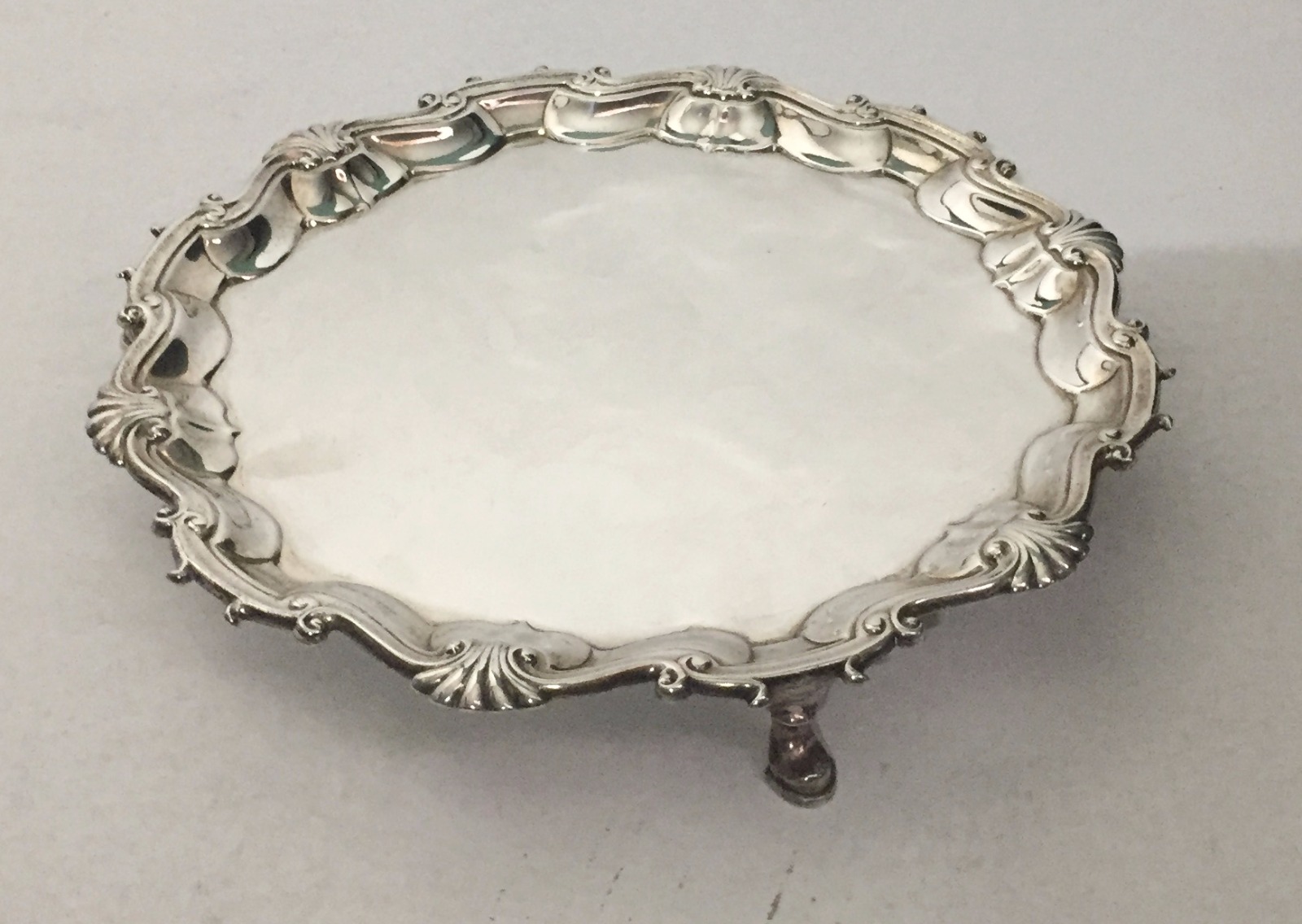 Antique George III Fine Silver Salver Waiter (1 of 7)
