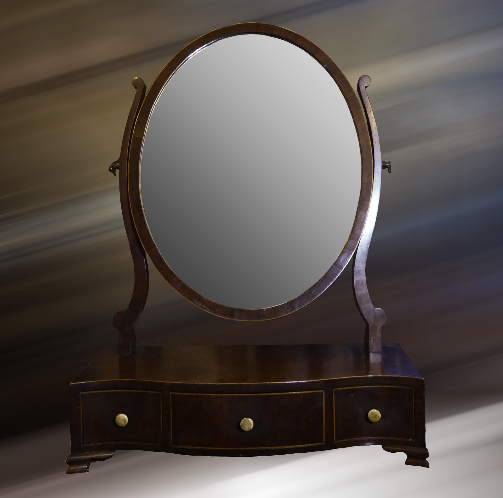 Antique Late Victorian Mahogany Box-sole Mirror (1 of 3) Antique Late Victorian Mahogany Box-sole Mirror (1 of 3)