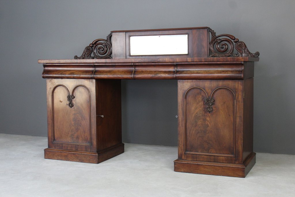 Antique Victorian Mahogany Twin Pedestal Sideboard (1 of 1) Antique Victorian Mahogany Twin Pedestal Sideboard (1 of 1)