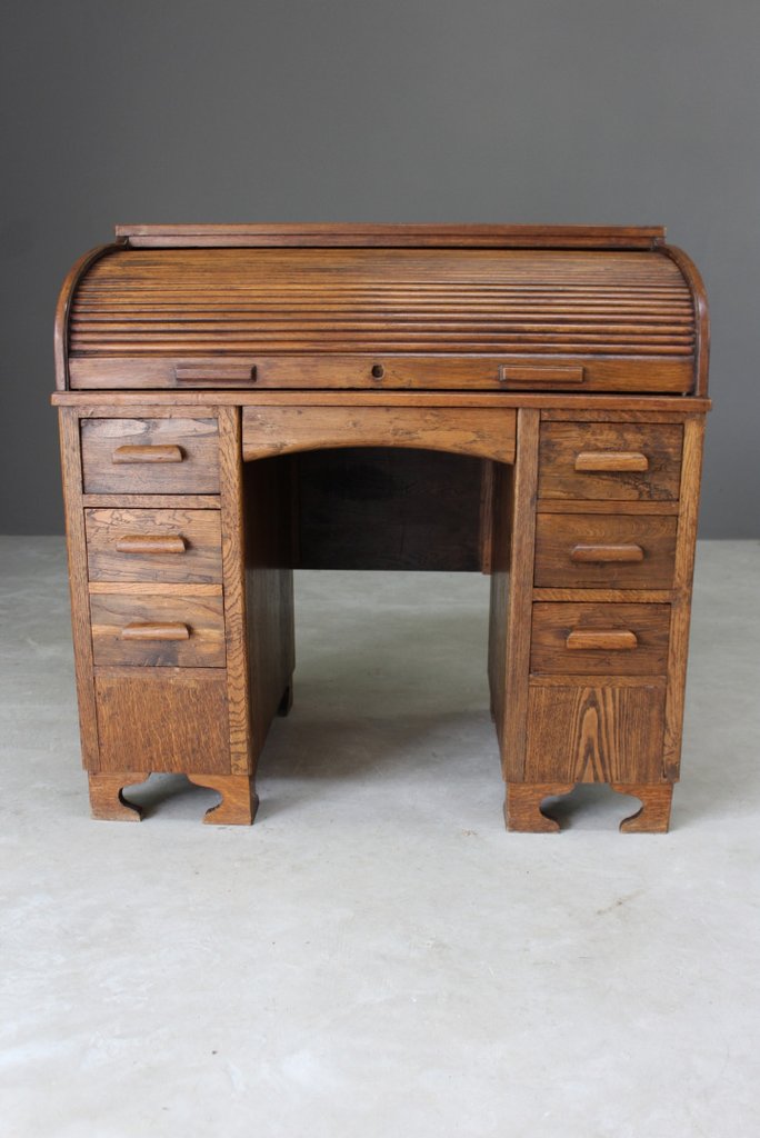 Early 20th Century Oak Tambour Desk (1 of 1) Early 20th Century Oak Tambour Desk (1 of 1)