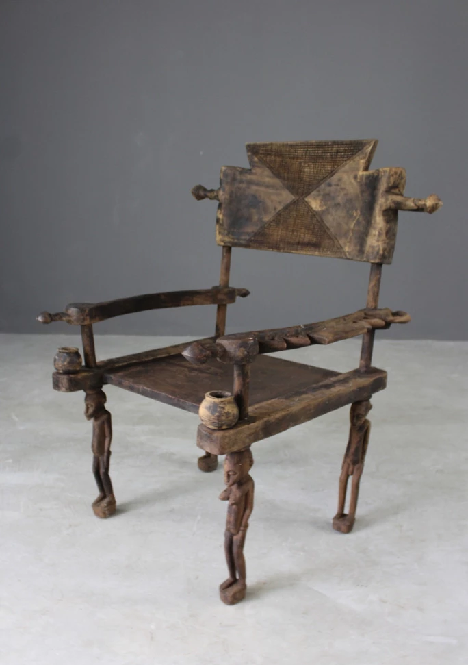 Carved African Tribal Chiefs Chair (1 of 1) Carved African Tribal Chiefs Chair (1 of 1)