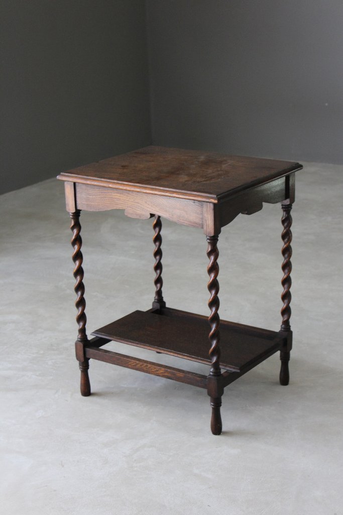 Oak Barley Twist Side Table (1 of 1) Oak Barley Twist Side Table (1 of 1)