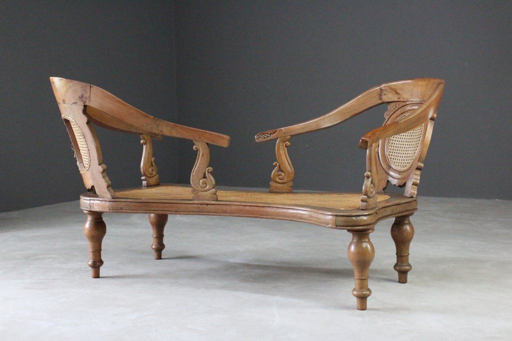 Eastern Caned Conversation Sofa (1 of 1) Eastern Caned Conversation Sofa (1 of 1)