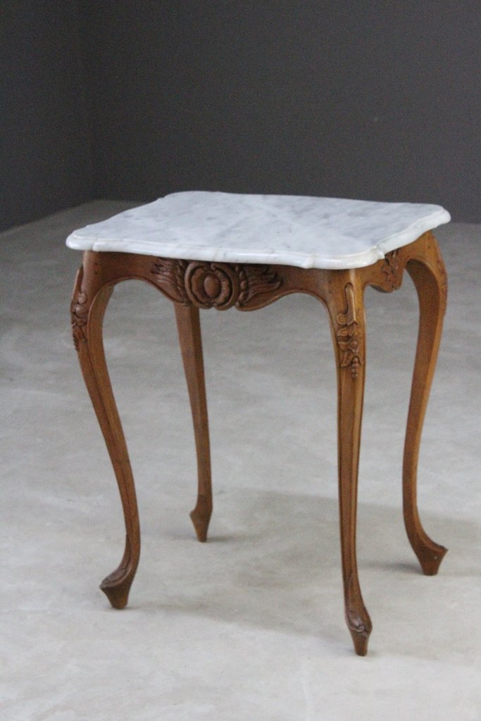 French Marble Top Side Table (1 of 1) French Marble Top Side Table (1 of 1)