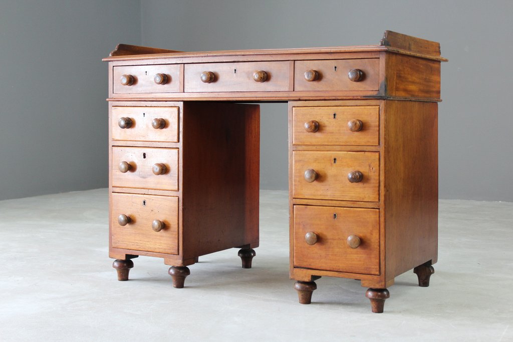 Antique Twin Pedestal Desk (1 of 12) Antique Twin Pedestal Desk (1 of 12)