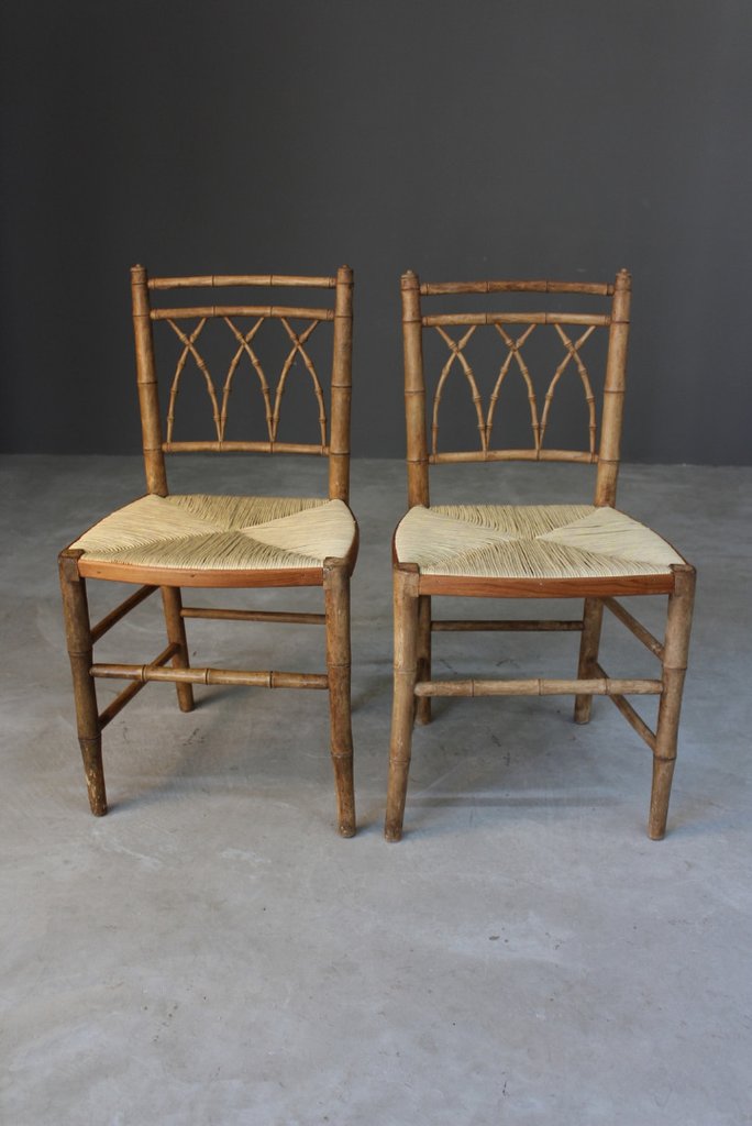 Pair of Simulated Bamboo Occasional Chairs (1 of 1) Pair of Simulated Bamboo Occasional Chairs (1 of 1)