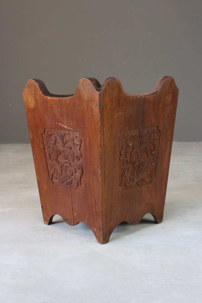 Edwardian Oak Planter / Log Bin (1 of 11)