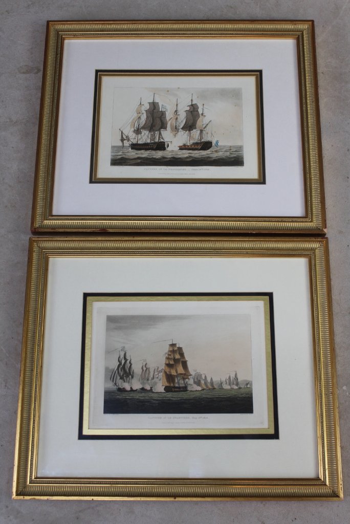 Pair of Antique Framed Naval Prints (1 of 12) Pair of Antique Framed Naval Prints (1 of 12)