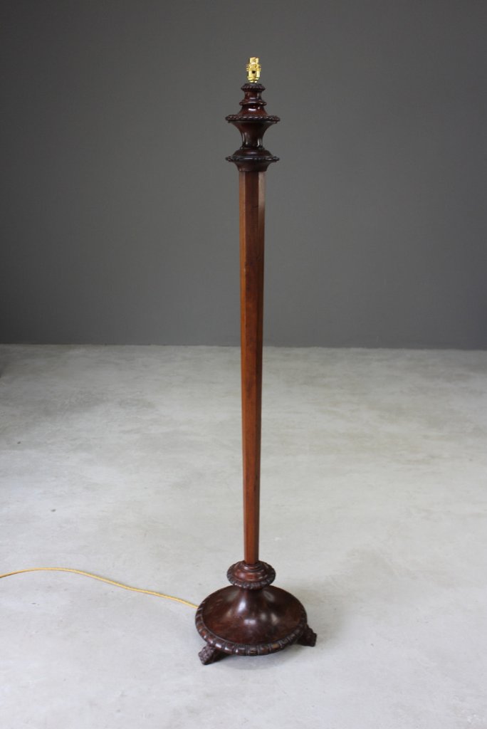 Antique Mahogany Turned Standard Lamp (1 of 1) Antique Mahogany Turned Standard Lamp (1 of 1)