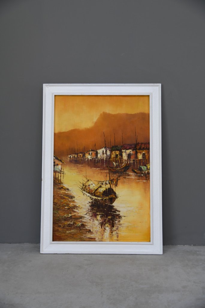 Mid Century Oriental Abstract Oil on Board (1 of 9) Mid Century Oriental Abstract Oil on Board (1 of 9)