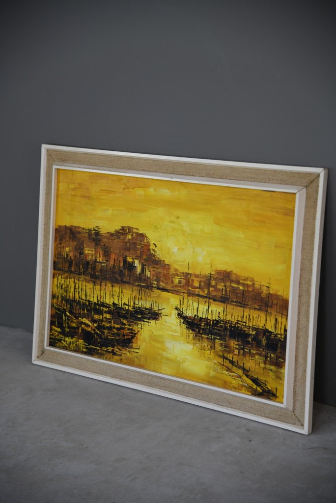 Mid Century Oriental Abstract Oil on Board (1 of 11) Mid Century Oriental Abstract Oil on Board (1 of 11)