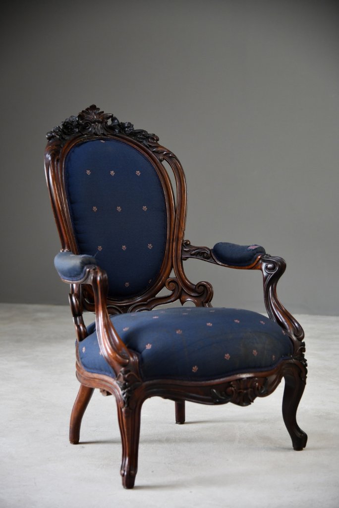 Antique Carved Rosewood Armchair (1 of 1) Antique Carved Rosewood Armchair (1 of 1)