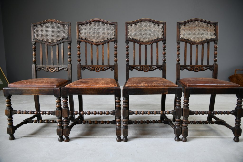 4 Oak & Cane Dining Chairs (1 of 12) 4 Oak & Cane Dining Chairs (1 of 12)