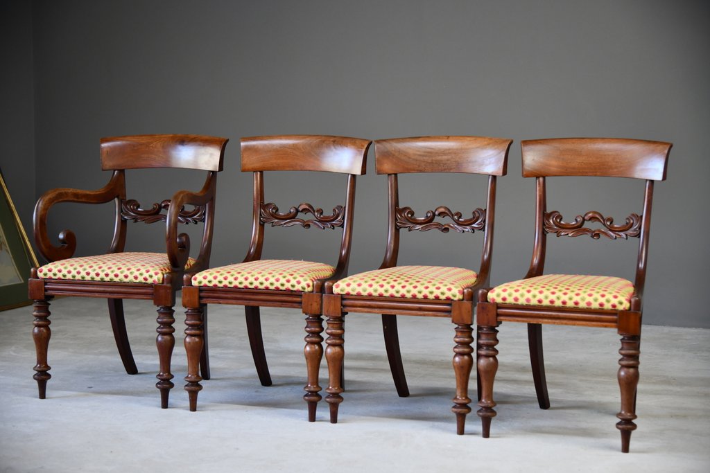 Set of 4 Antique Mahogany Dining Chairs (1 of 12) Set of 4 Antique Mahogany Dining Chairs (1 of 12)