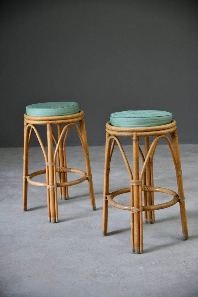 Pair of Retro Bamboo Bar Stools (1 of 12) Pair of Retro Bamboo Bar Stools (1 of 12)