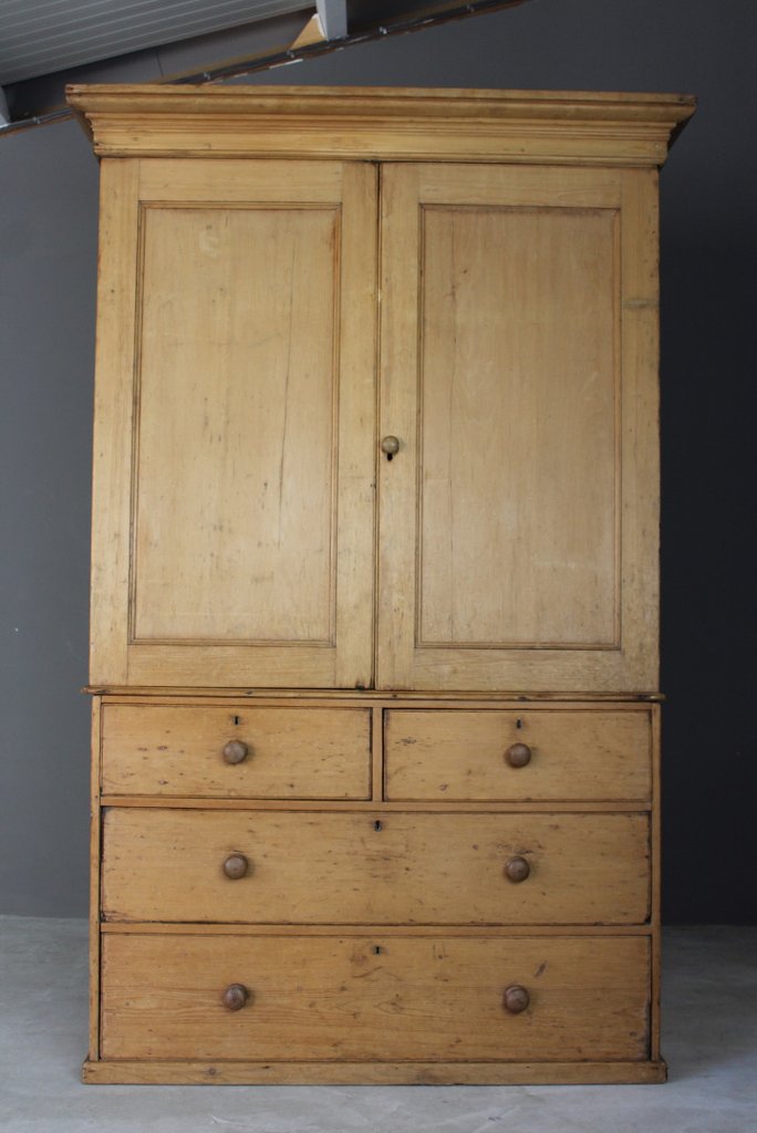 Antique Pine Linen Press c.1850 6737565 / LA85039