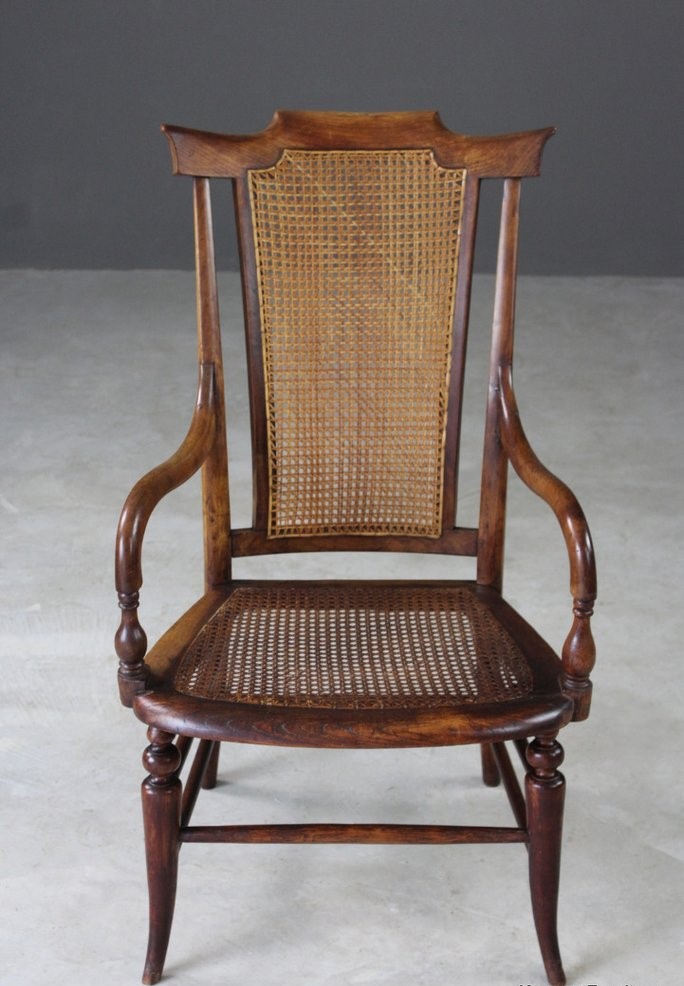 Elm & Beech Cane Carver Chair c.1850 (1 of 1) Elm & Beech Cane Carver Chair c.1850 (1 of 1)