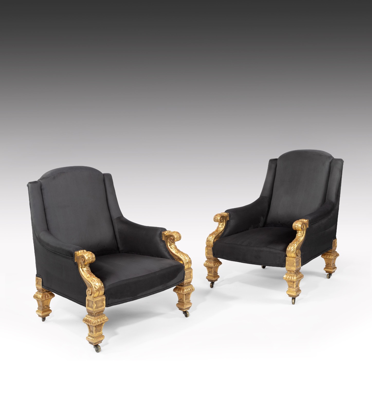 Pair of Holland & Sons 19th Century Giltwood Armchairs (1 of 7) Pair of Holland & Sons 19th Century Giltwood Armchairs (1 of 7)