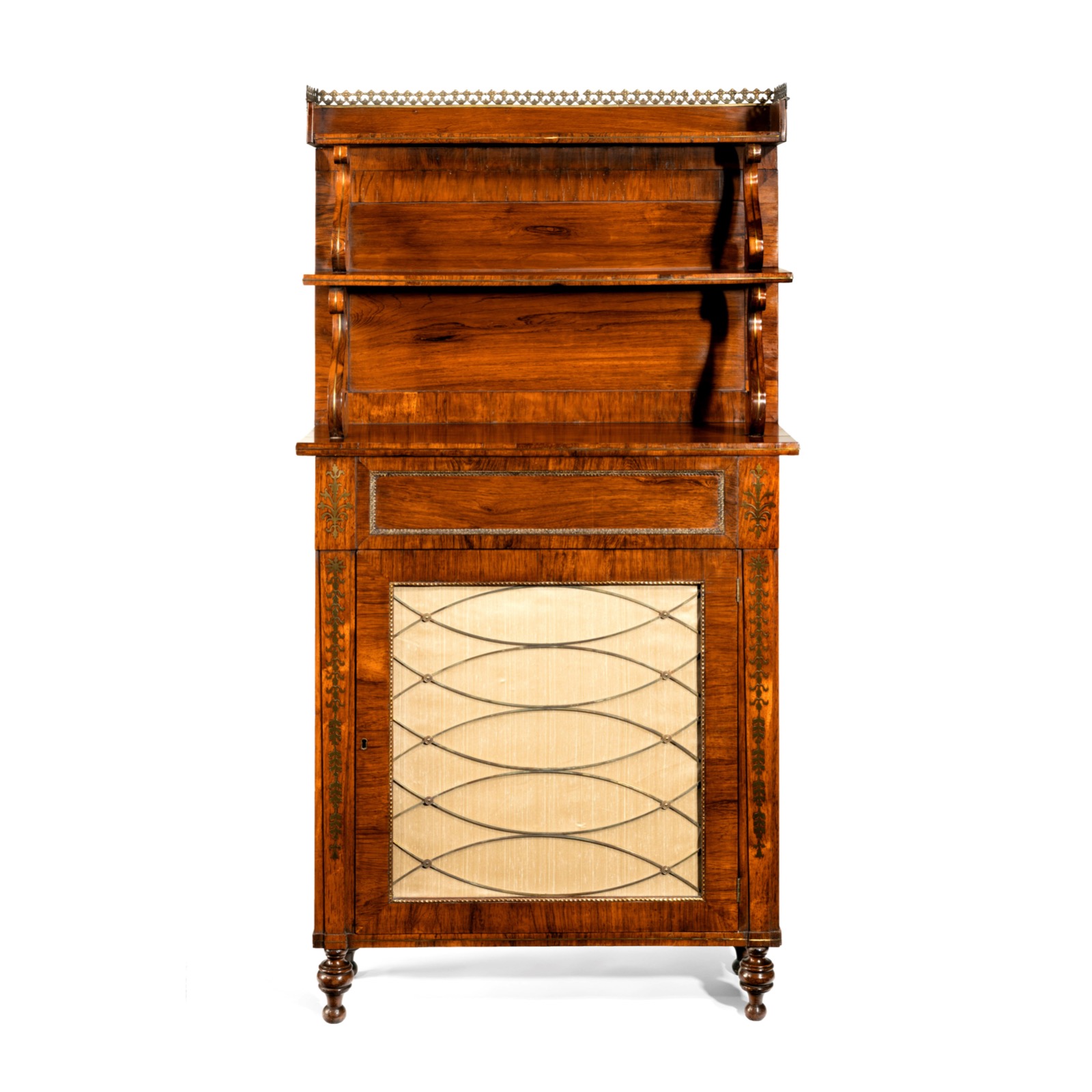 Fine Regency Brass Inlaid Rosewood Chiffonier of Narrow Proportions (1 of 11) Fine Regency Brass Inlaid Rosewood Chiffonier of Narrow Proportions (1 of 11)