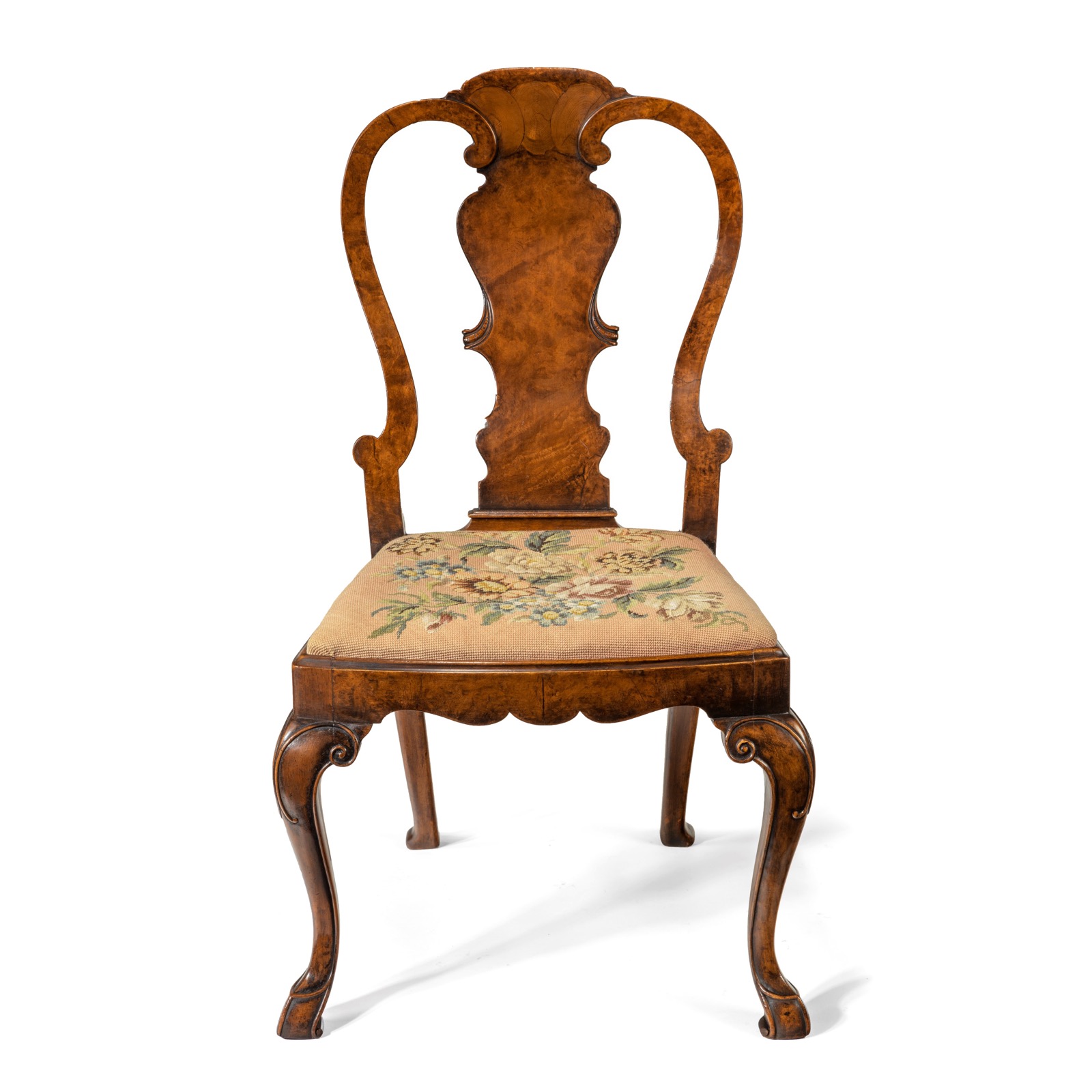 Quality 19th Century Walnut Side Chair with Original Needlework Seat (1 of 1) Quality 19th Century Walnut Side Chair with Original Needlework Seat (1 of 1)