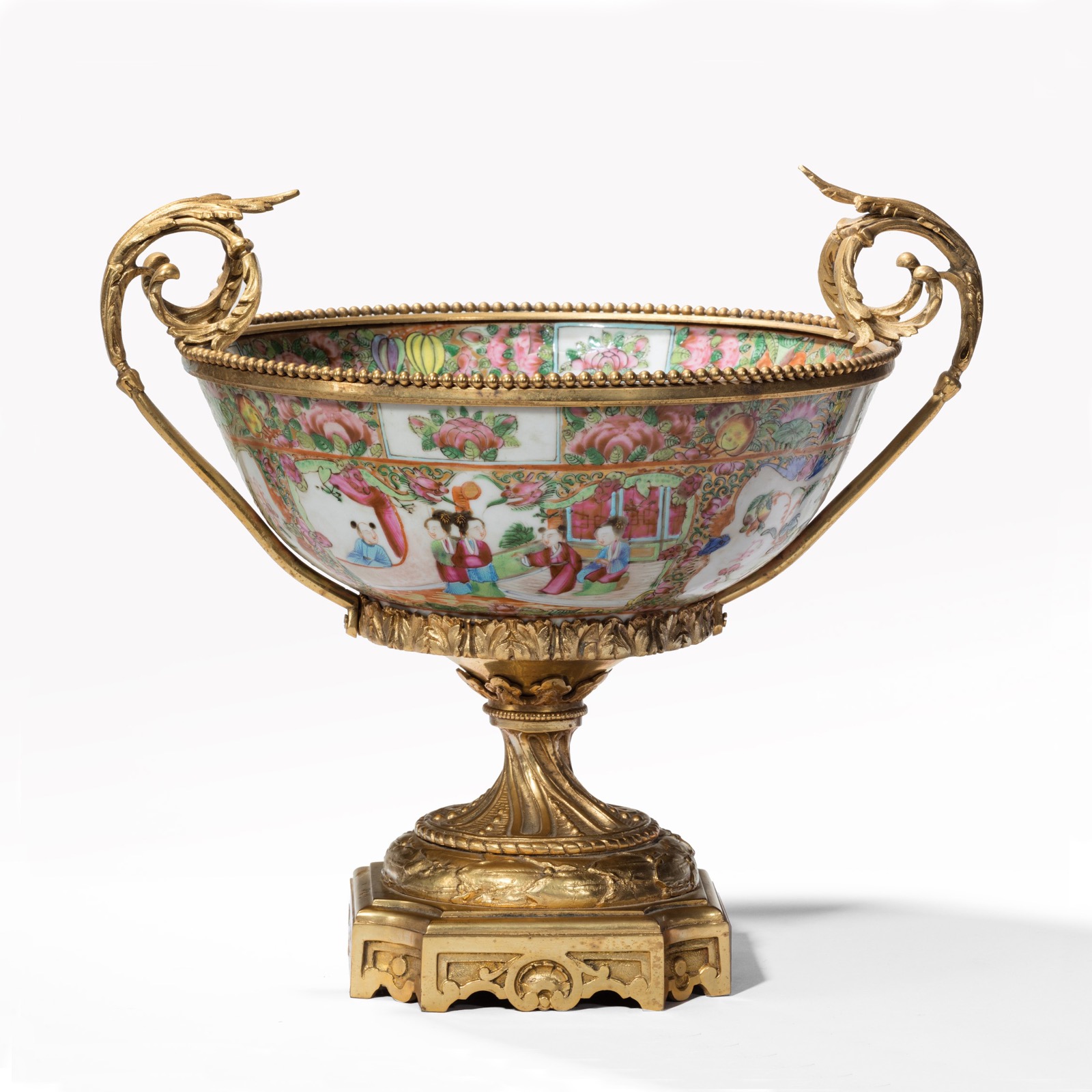 Fine 19th Century Chinese / French Gilt Mounted Canton Centrepiece (1 of 7) Fine 19th Century Chinese / French Gilt Mounted Canton Centrepiece (1 of 7)