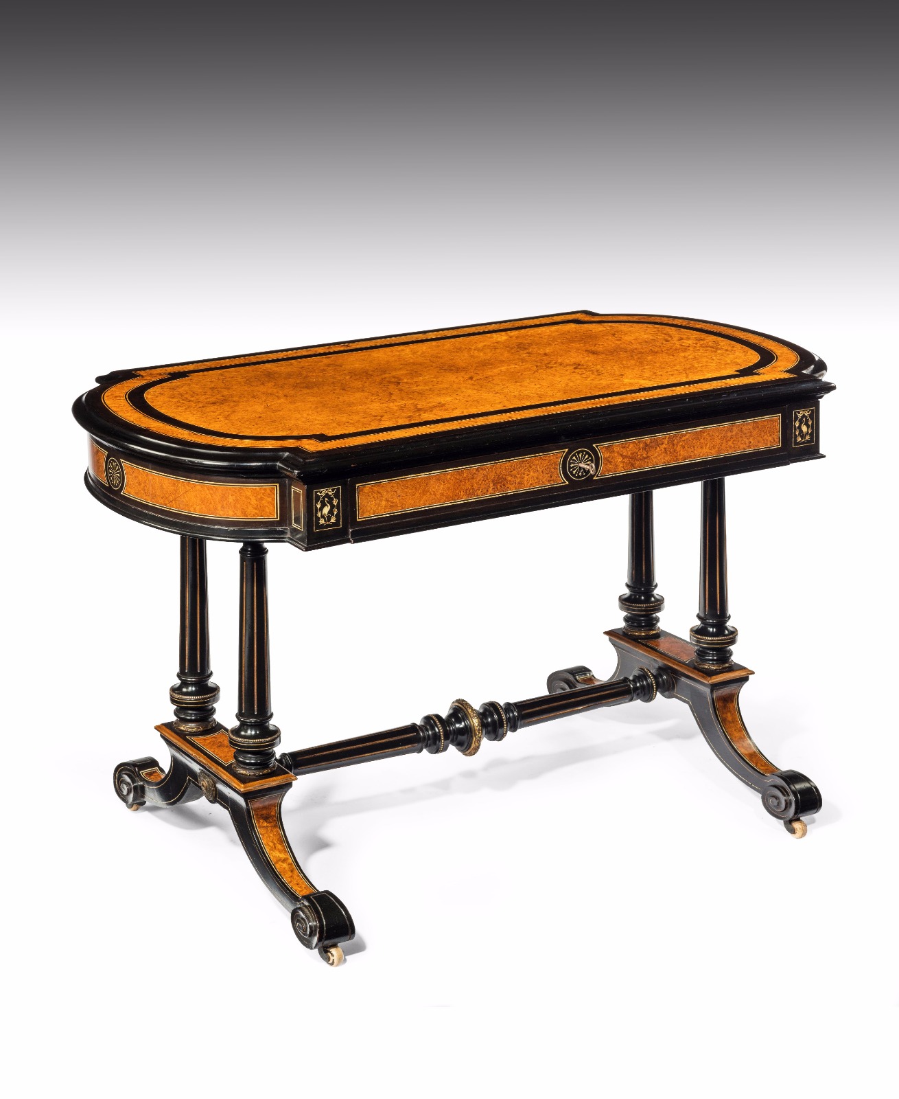 Superb Quality Writing Stretcher Table Gillows C.1870 (1 of 1) Superb Quality Writing Stretcher Table Gillows C.1870 (1 of 1)