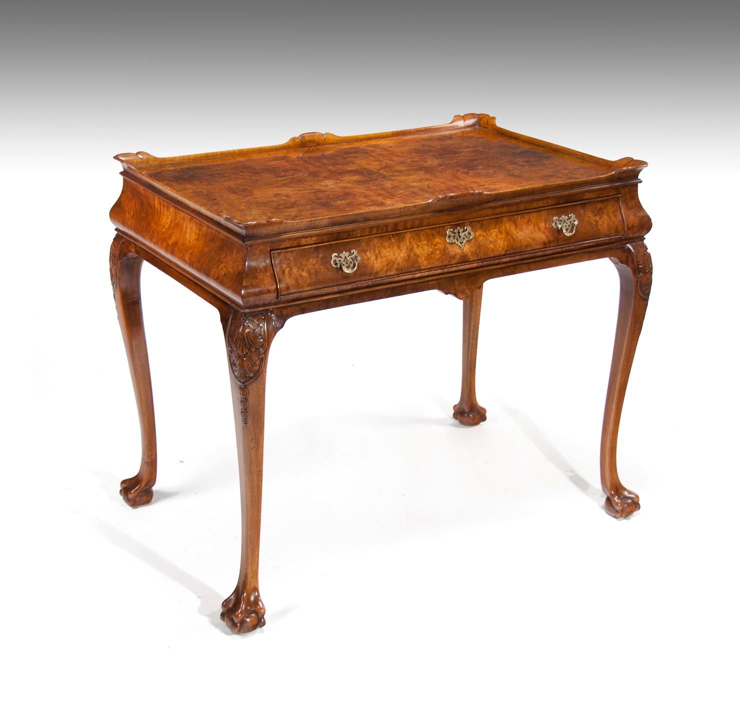 Fine Quality Dutch Burr Walnut Silver Table Late 19th Century (1 of 1) Fine Quality Dutch Burr Walnut Silver Table Late 19th Century (1 of 1)