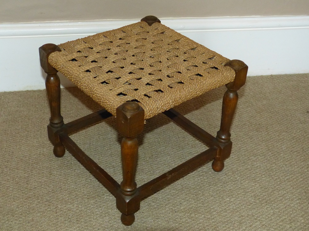 Beech Frame Footstool c.1940 (1 of 4)