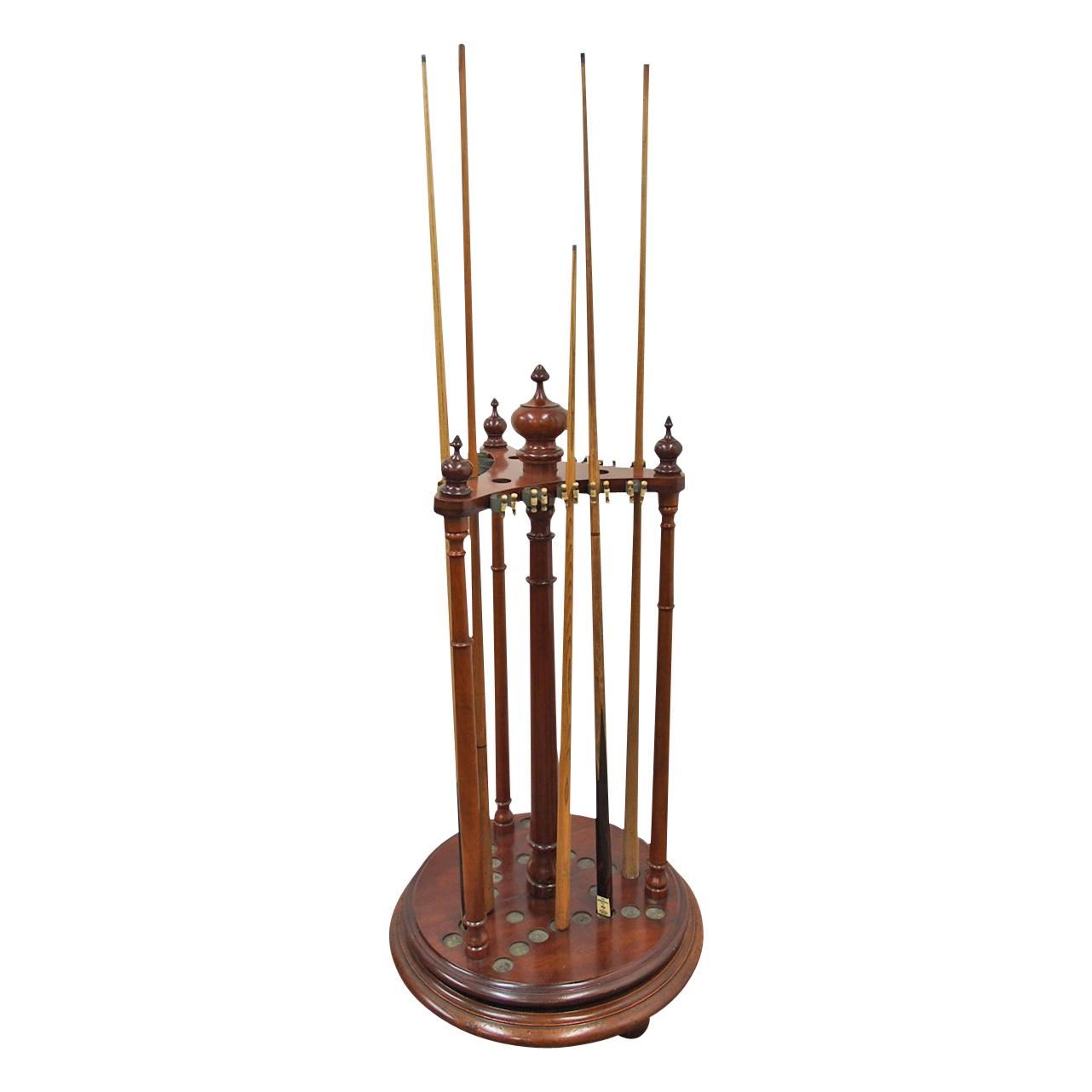 Unusual Victorian Mahogany Revolving Cue Stand (1 of 1) Unusual Victorian Mahogany Revolving Cue Stand (1 of 1)