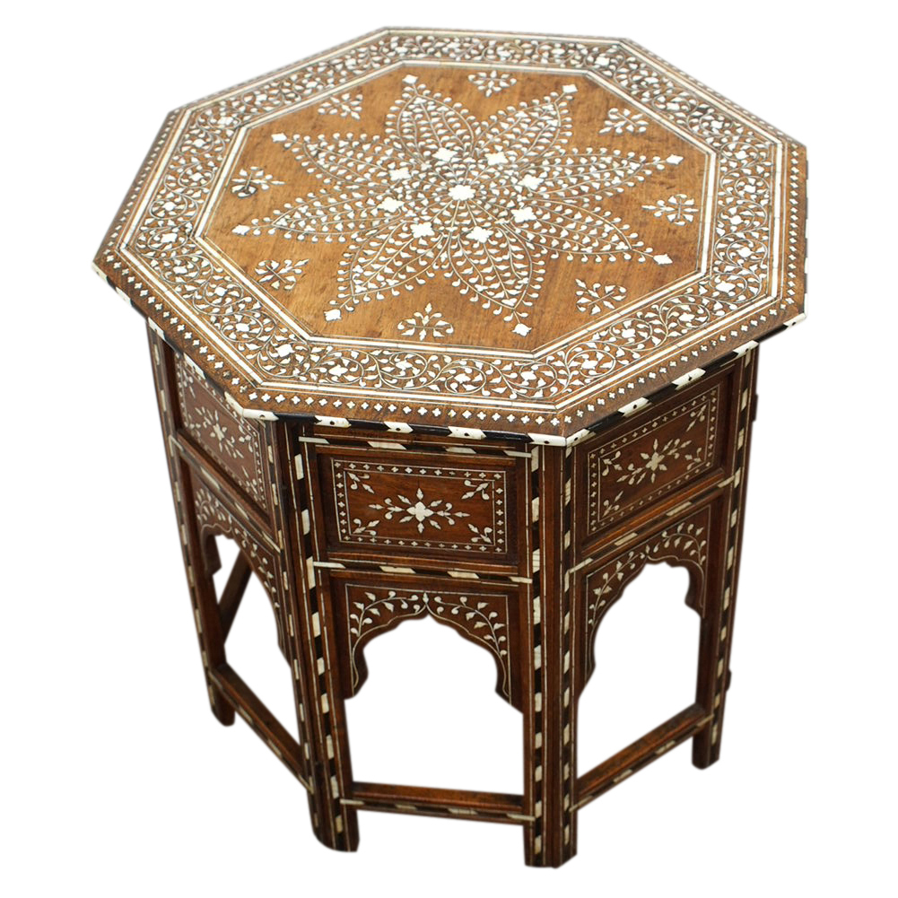 Indian Hardwood and Inlaid Occasional Table (1 of 1) Indian Hardwood and Inlaid Occasional Table (1 of 1)
