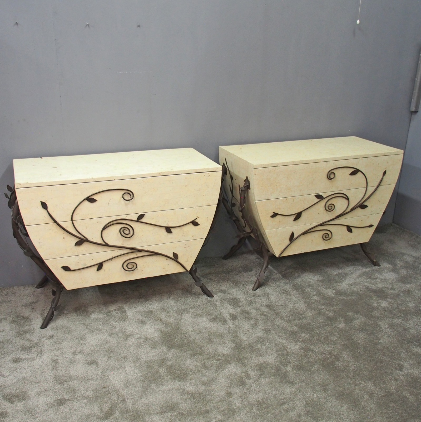 Pair of Fossilized Stone Commodes (1 of 16) Pair of Fossilized Stone Commodes (1 of 16)