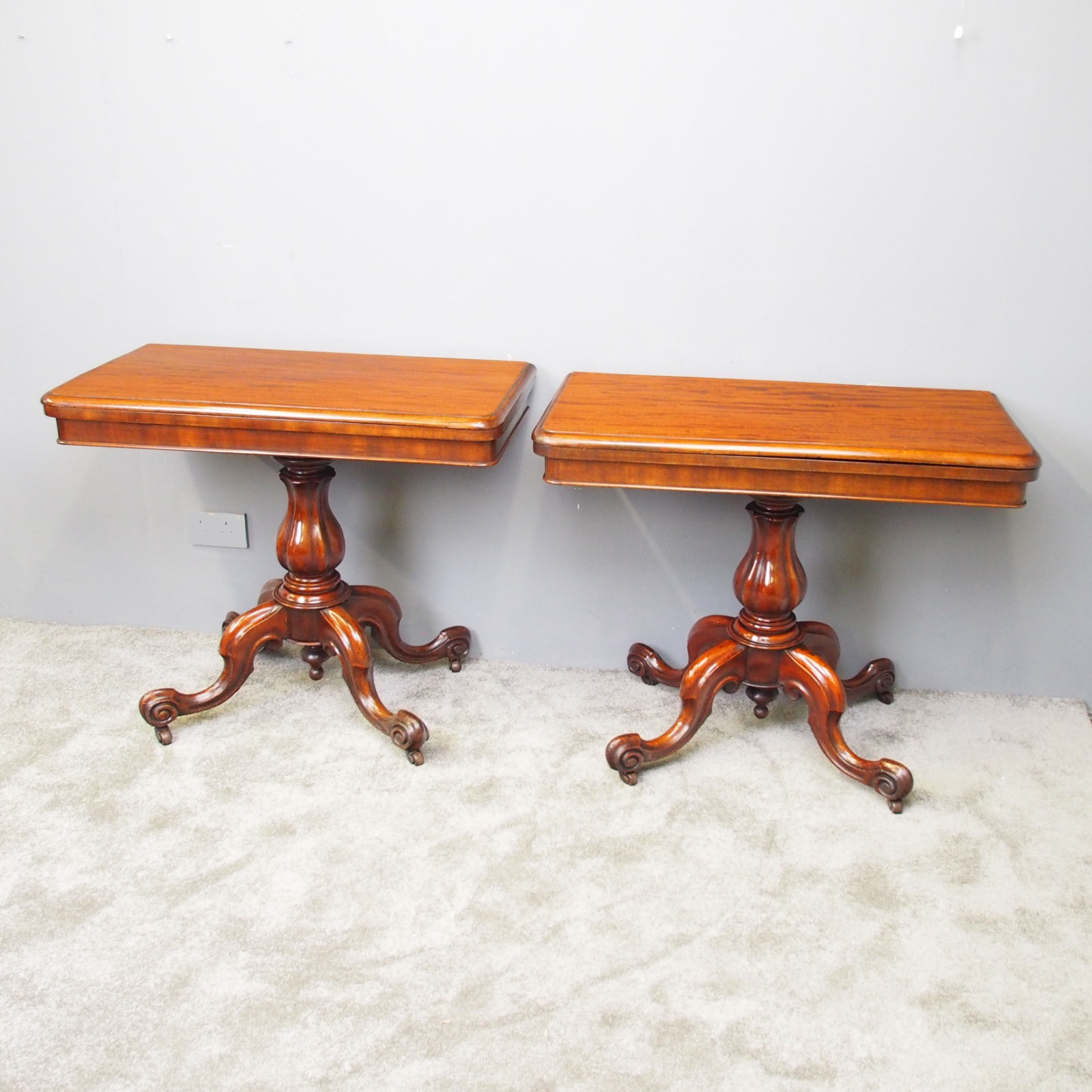 Pair of Victorian Mahogany Card Tables (1 of 1) Pair of Victorian Mahogany Card Tables (1 of 1)
