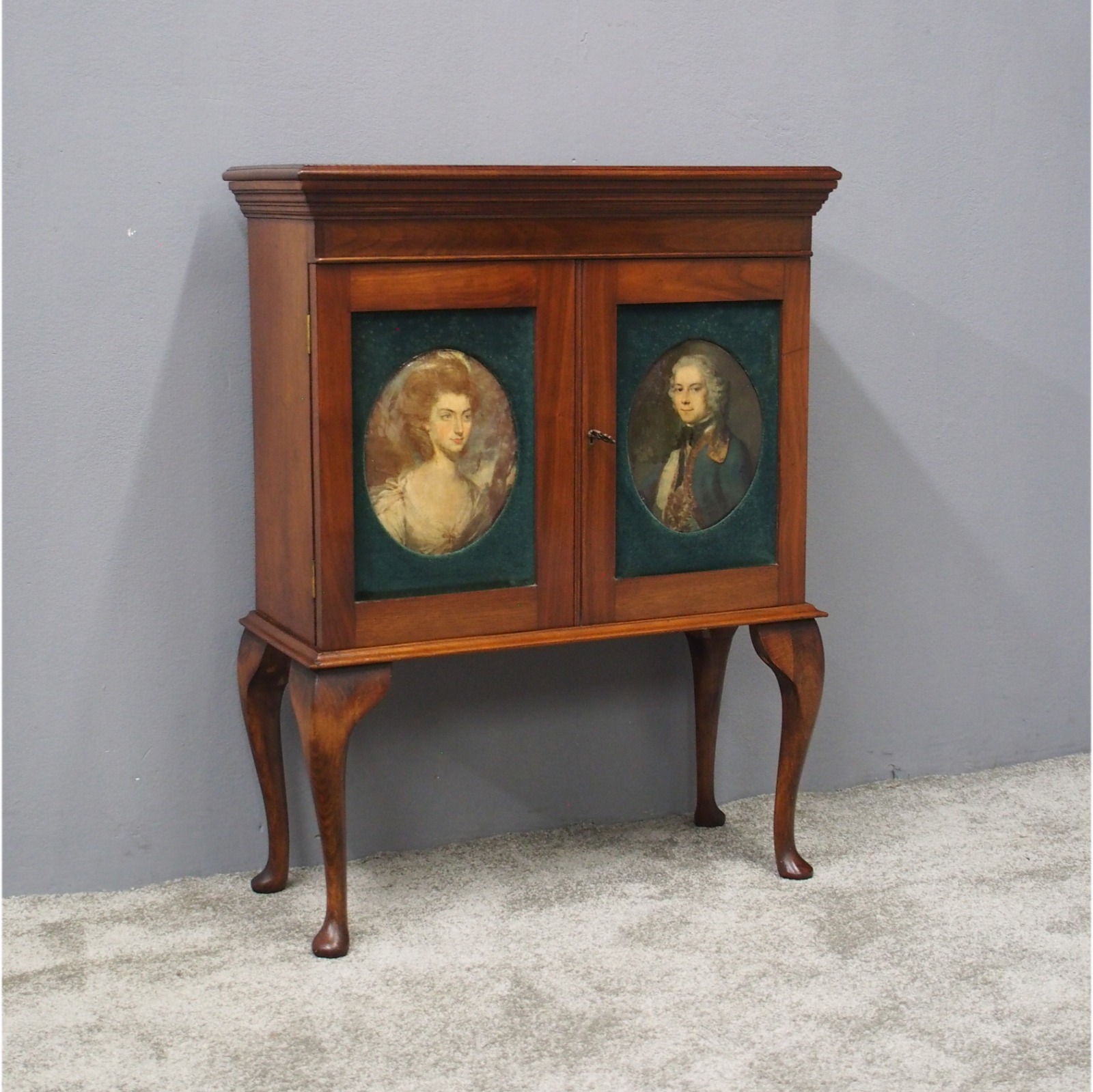 Mahogany Cabinet with Portrait Doors c.1880 (1 of 1) Mahogany Cabinet with Portrait Doors c.1880 (1 of 1)