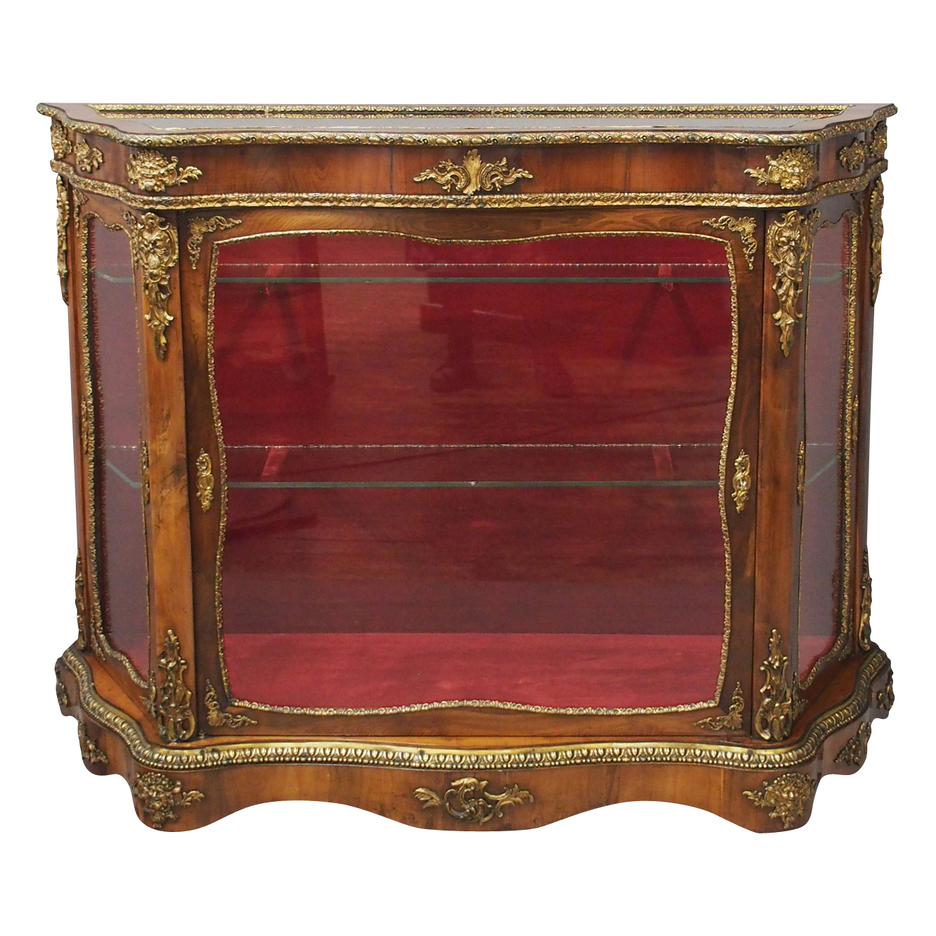 Victorian Yew Vitrine or Display Cabinet (1 of 11)