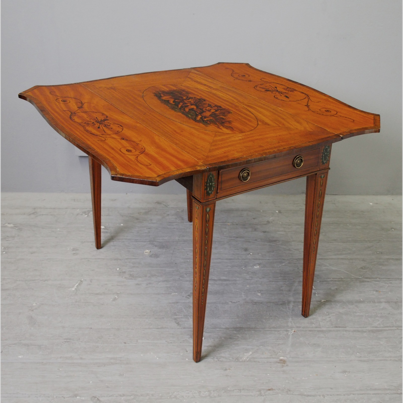George III Painted Satinwood Pembroke Table (1 of 13)